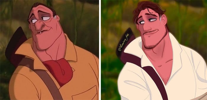Artista reimagina personagens da Disney como mulheres e homens modernos 16