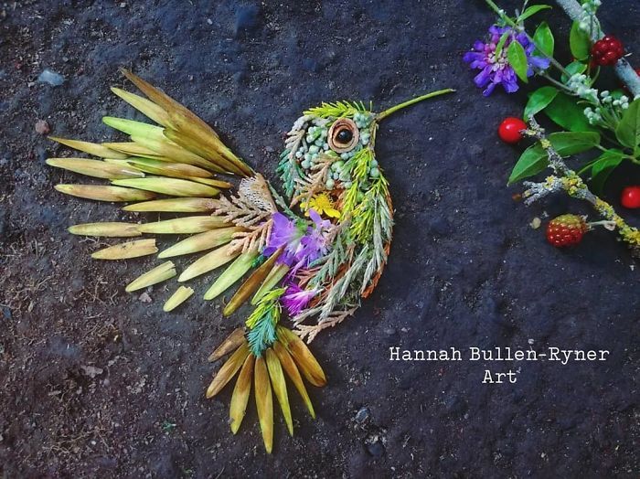 Artista usa coisas que encontra nas florestas para criar lindas mandalas de pássaros 32