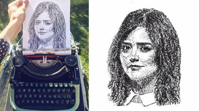 Este artista desenha com uma máquina de escrever 16