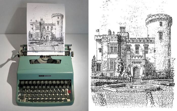 Este artista desenha com uma máquina de escrever 17