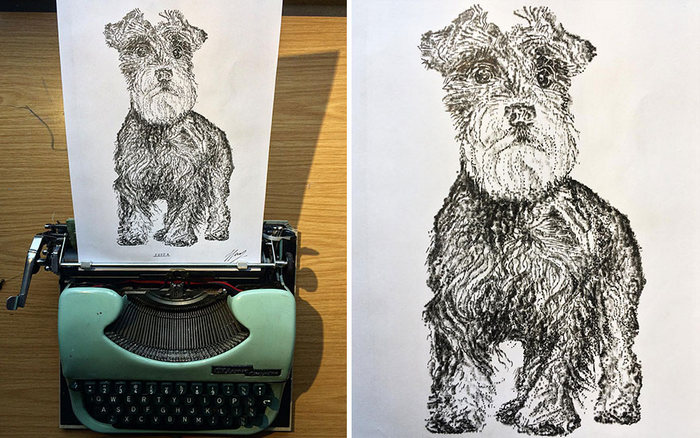 Este artista desenha com uma máquina de escrever 21