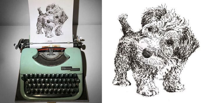 Este artista desenha com uma máquina de escrever 23