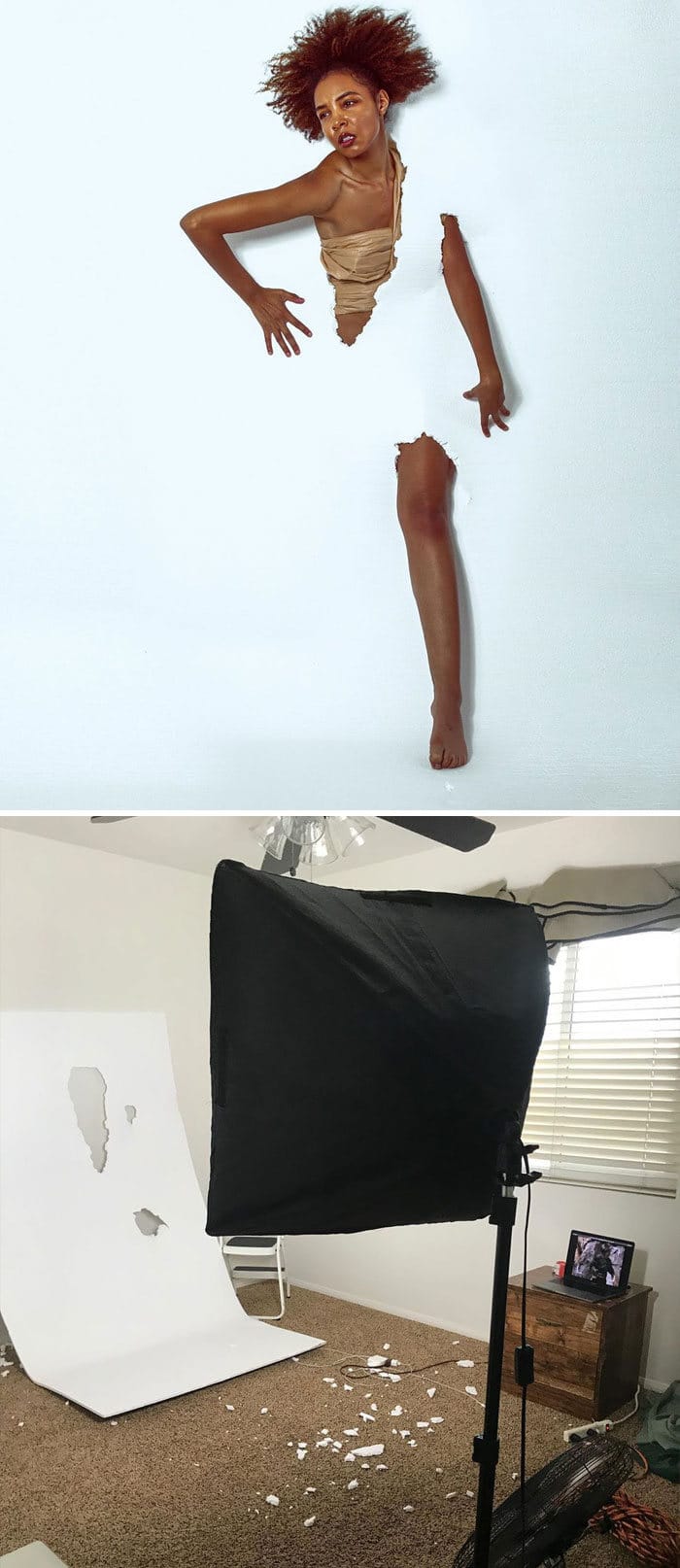 Modelo tira autorretratos dignos de capa de revista em casa totalmente sozinha 10