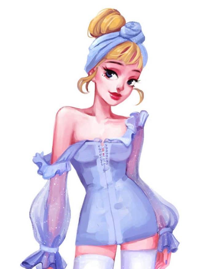 Uma artista cria looks casuais para personagens da Disney 9