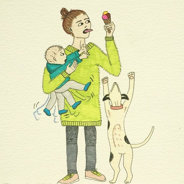 Uma mãe norueguesa mostra sua vida em ilustrações irônicas 2