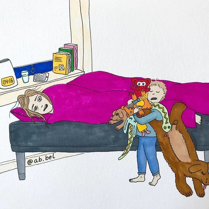 Uma mãe norueguesa mostra sua vida em ilustrações irônicas 18