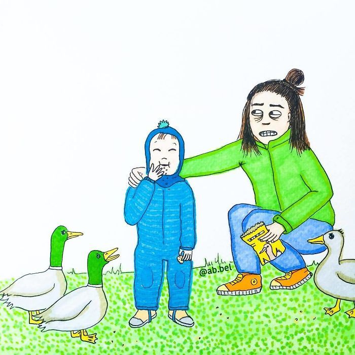Uma mãe norueguesa mostra sua vida em ilustrações irônicas 21