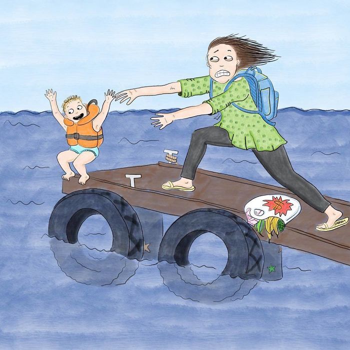 Uma mãe norueguesa mostra sua vida em ilustrações irônicas 29
