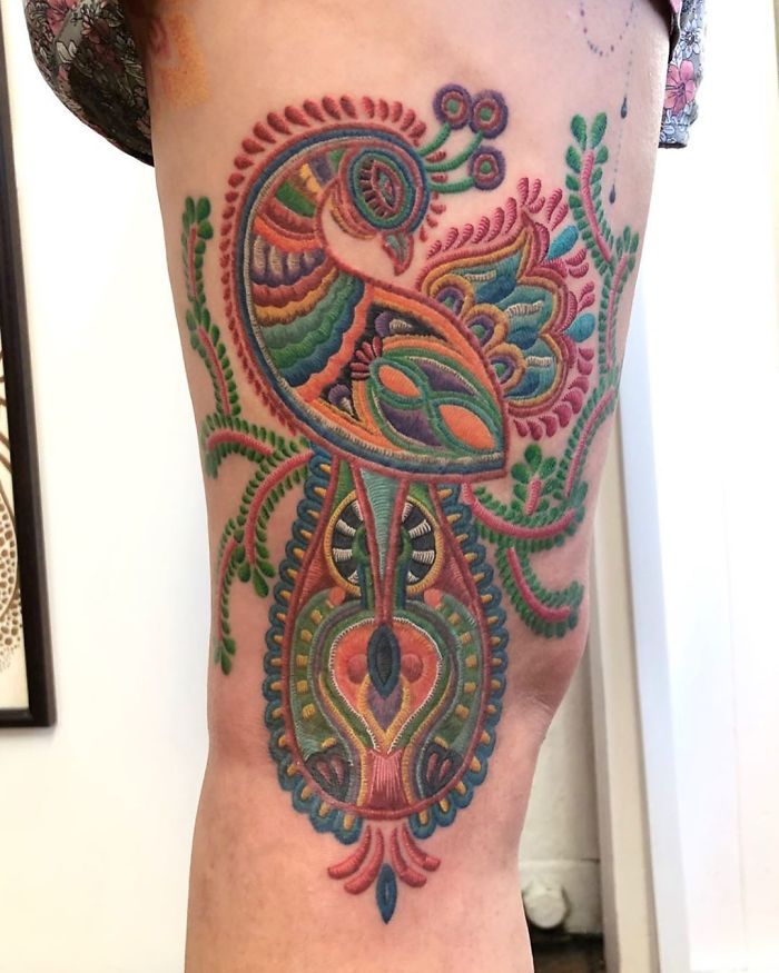 Artista cria tatuagens que parecem remendos costurados e aqui estão 44 de suas obras mais impressionantes 36