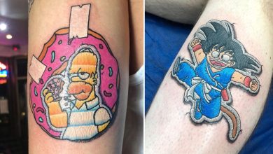 Artista cria tatuagens que parecem remendos costurados e aqui estão 44 de suas obras mais impressionantes 40