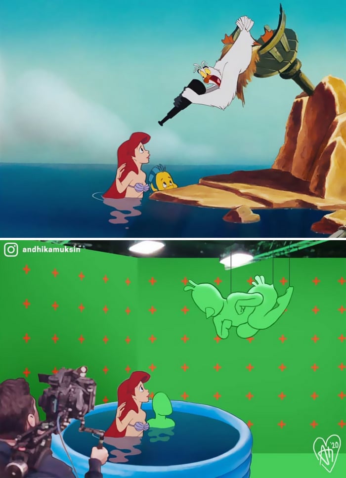 Artista imagina como é nos bastidores dos filmes da Disney 4
