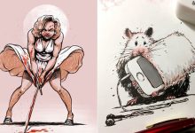 Artista russo cria ilustrações que são divertidas e assustadoras 38