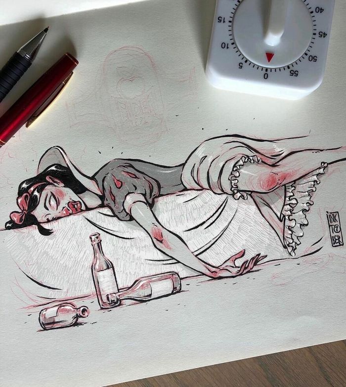 Artista russo cria ilustrações que são divertidas e assustadoras 37
