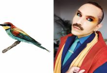 Eu crio estes looks de moda e maquiagem inspirados nos pássaros que desenho 49