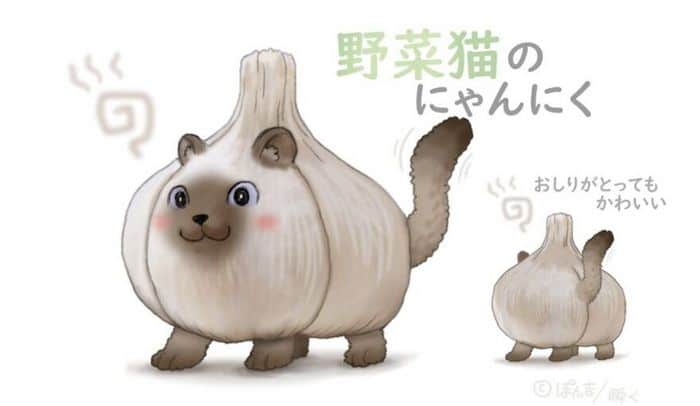 Ilustrador japonês combina animais e vegetais para fazer adoráveis ​​criaturas de contos de fadas 20