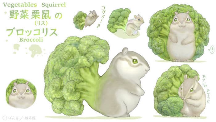 Ilustrador japonês combina animais e vegetais para fazer adoráveis ​​criaturas de contos de fadas 32