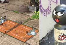 Artista francês espalha humor em espaços urbanos por meio de sua arte 22