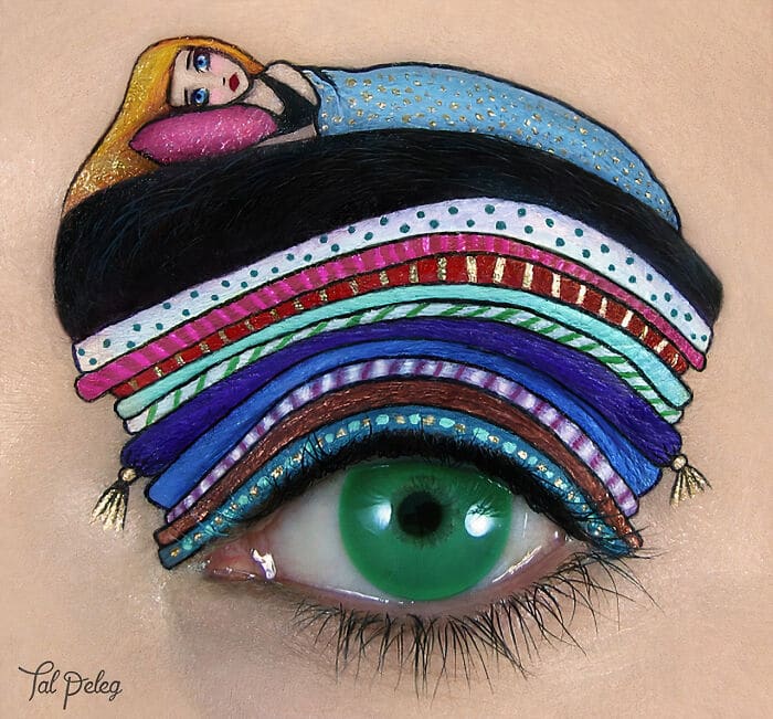 Esta artista cria cenas mágicas em suas pálpebras usando maquiagem 14