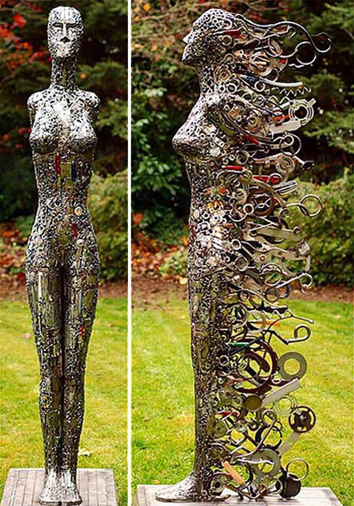 Artista americano traz materiais reciclados de volta à vida, aqui estão 42 de suas esculturas incríveis 40
