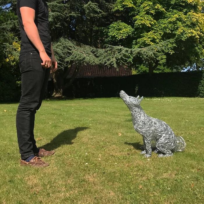 Este artista de Norfolk faz esculturas de animais incríveis com arame 21