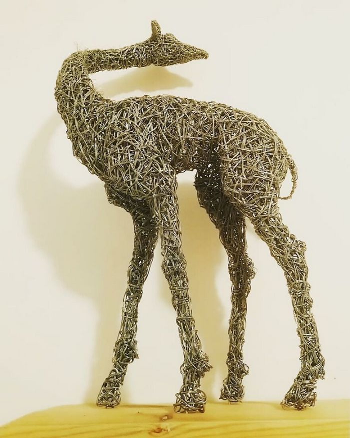 Este artista de Norfolk faz esculturas de animais incríveis com arame 24