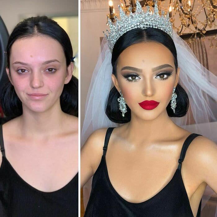 20 noivas antes e depois da maquiagem por Arber Bytyqi 20