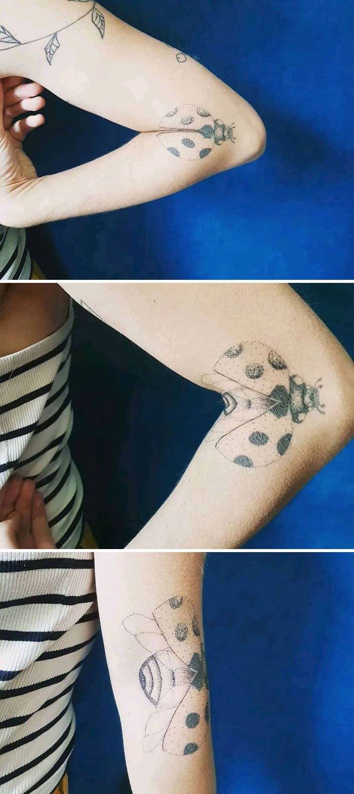 38 tatuagens impressionantes de movimento que se transformam quando as pessoas dobram seus corpos 32