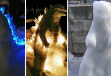Usuário do Twitter cria esculturas de neve fascinantes e aqui estão 30 das mais legais 45
