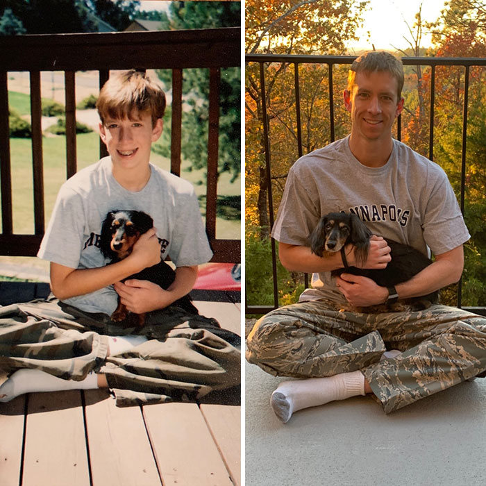 40 adoráveis ​​cães antes e depois de crescer 17