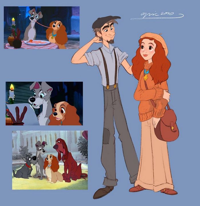 Artista recria personagens da Disney como se fossem humanos e os humanos como animais 14