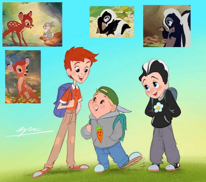 Artista recria personagens da Disney como se fossem humanos e os humanos como animais 16
