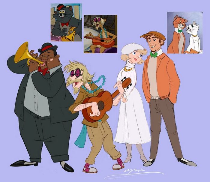 Artista recria personagens da Disney como se fossem humanos e os humanos como animais 19