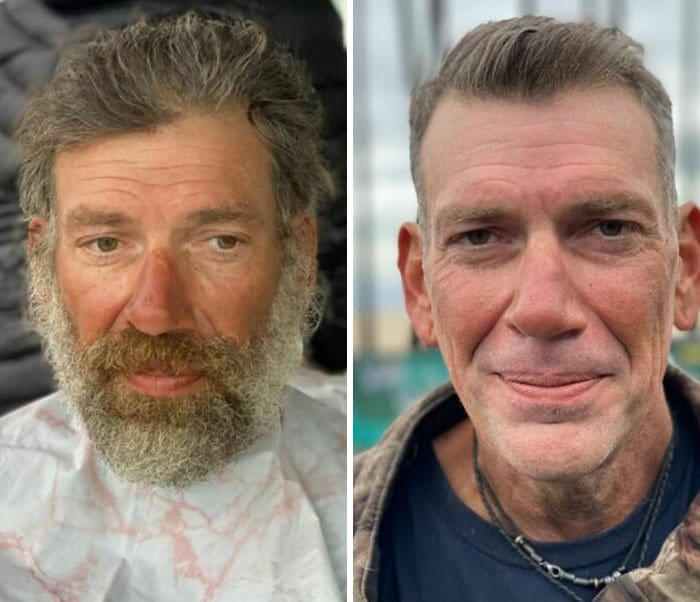 Barbeiro transforma pessoas sem-teto de graça e essas 30 fotos de antes e depois 12