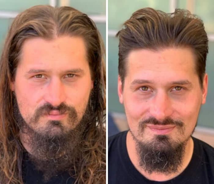 Barbeiro transforma pessoas sem-teto de graça e essas 30 fotos de antes e depois 15