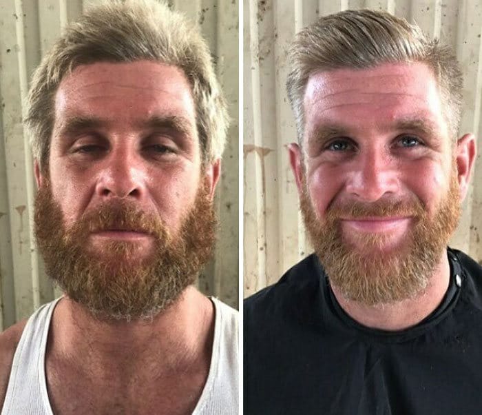 Barbeiro transforma pessoas sem-teto de graça e essas 30 fotos de antes e depois 16