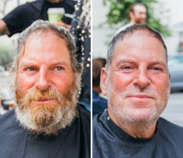 Barbeiro transforma pessoas sem-teto de graça e essas 30 fotos de antes e depois 20