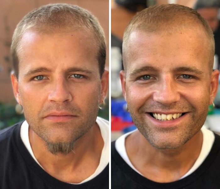 Barbeiro transforma pessoas sem-teto de graça e essas 30 fotos de antes e depois 23