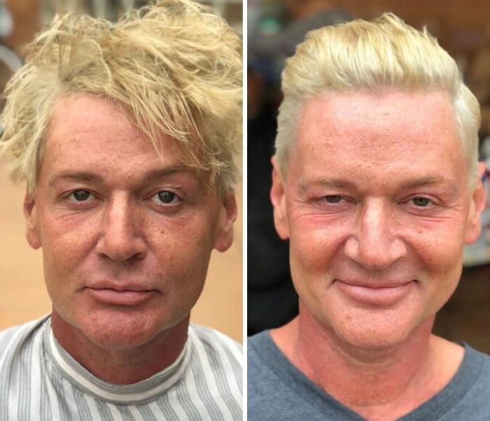 Barbeiro transforma pessoas sem-teto de graça e essas 30 fotos de antes e depois 29