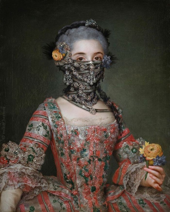 Artista coloca máscaras em pinturas clássicas, e o Instagram está adorando 14