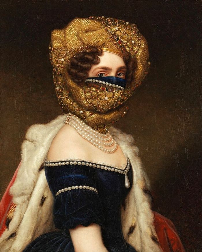 Artista coloca máscaras em pinturas clássicas, e o Instagram está adorando 16