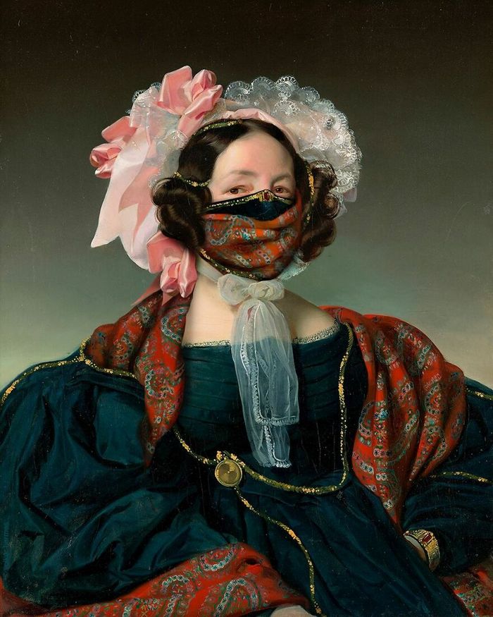Artista coloca máscaras em pinturas clássicas, e o Instagram está adorando 17