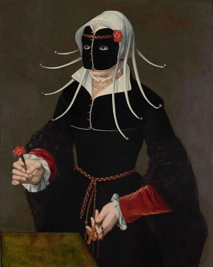 Artista coloca máscaras em pinturas clássicas, e o Instagram está adorando 22