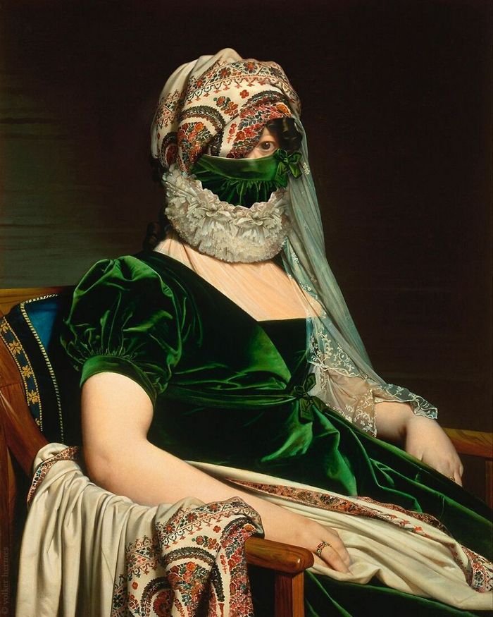 Artista coloca máscaras em pinturas clássicas, e o Instagram está adorando 28