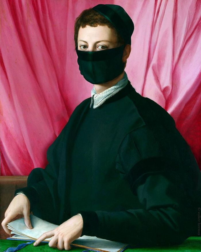 Artista coloca máscaras em pinturas clássicas, e o Instagram está adorando 32