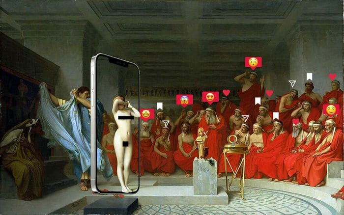 Artista digital reimagina pinturas famosas no contexto atual da tecnologia e mídia social 46