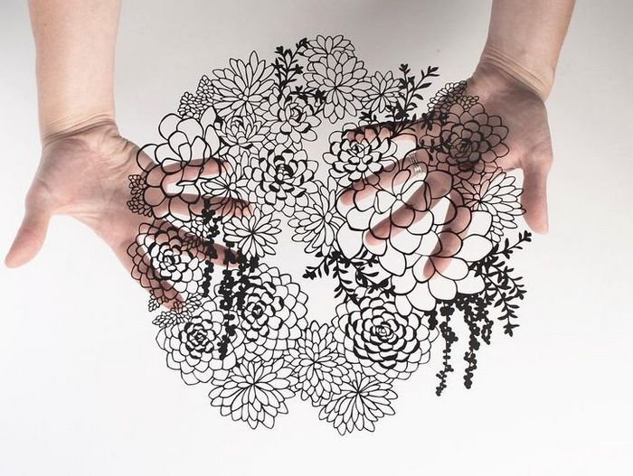 Artista faz obras de artes extremamente complexas com papel e bisturi 4