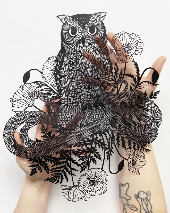 Artista faz obras de artes extremamente complexas com papel e bisturi 15