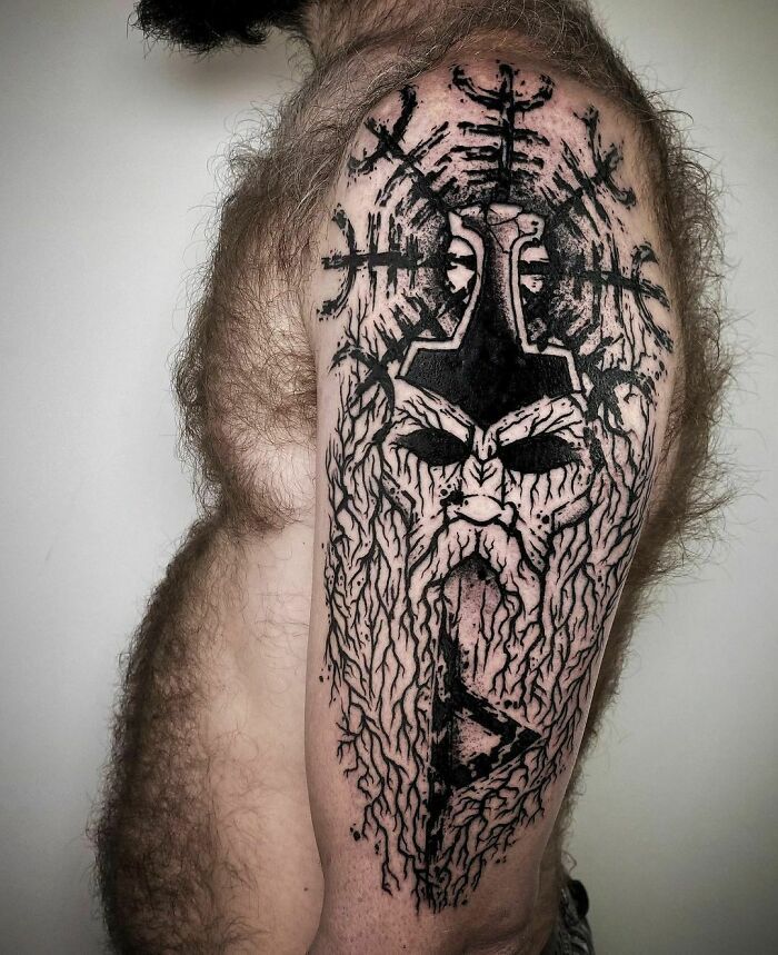 52 melhores tatuagem Viking e Nórdica para você se inspirar 9