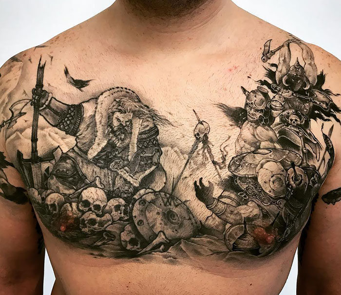 52 melhores tatuagem Viking e Nórdica para você se inspirar 22