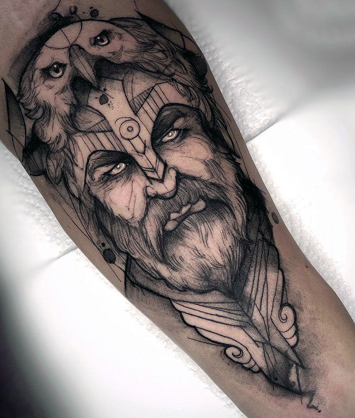 52 melhores tatuagem Viking e Nórdica para você se inspirar 23